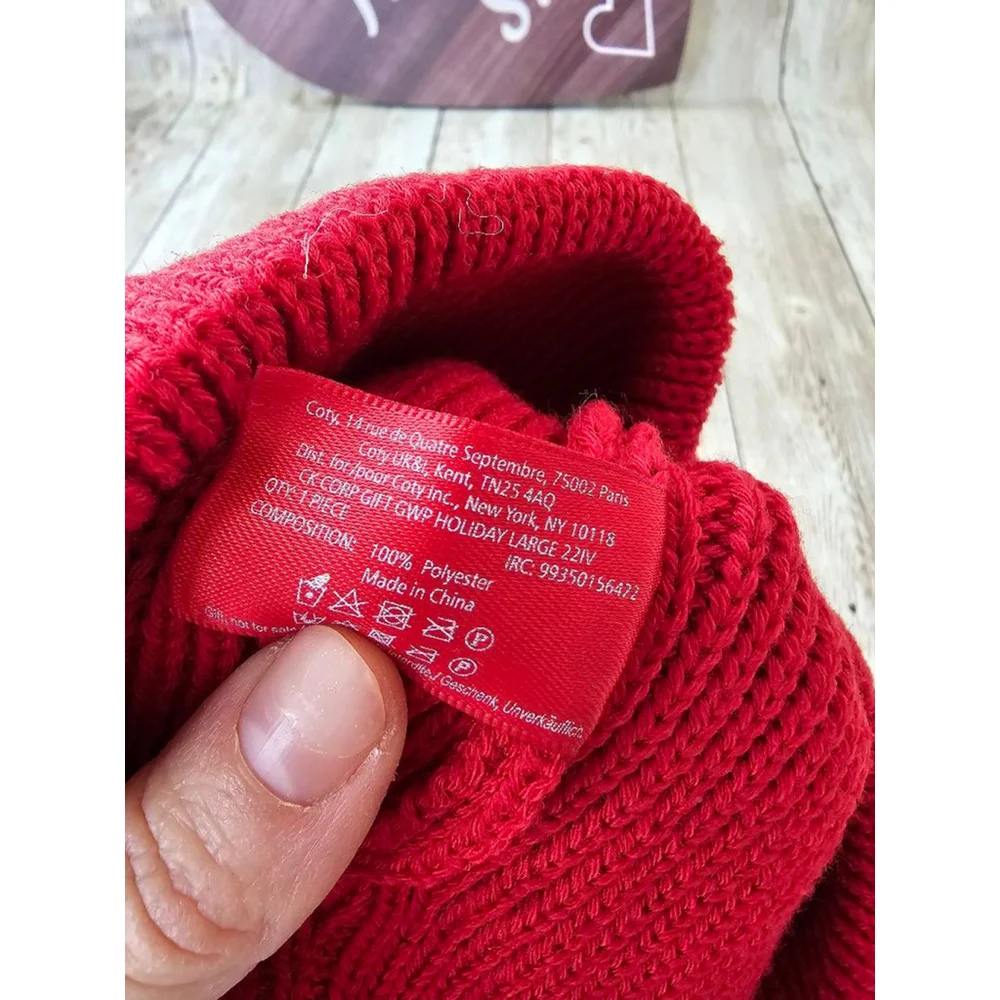 Calvin Klein Red knit Beanie